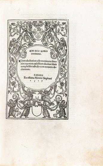 SCIENCE  LEFÈVRE DÉTAPLES, JACQUES. Introductorium astronomicum.  1517